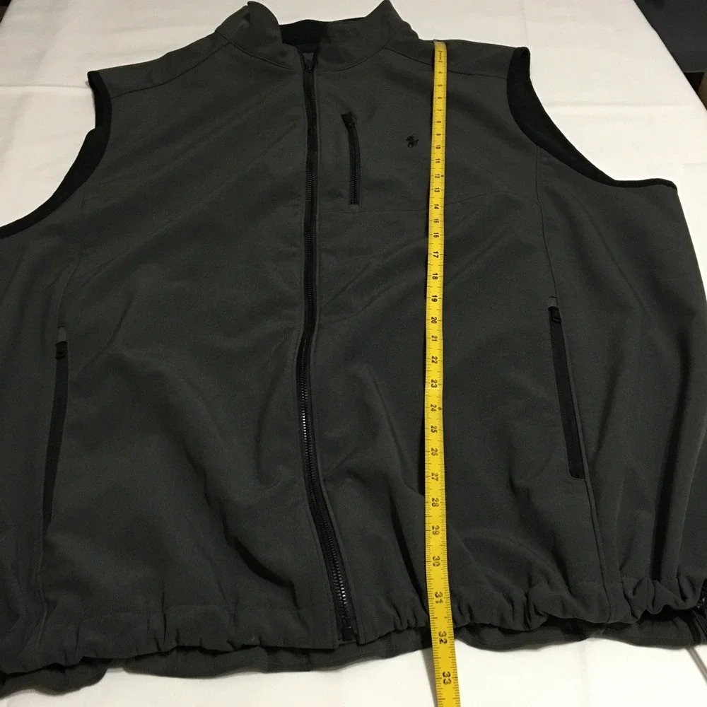 Polo Ralph Lauren Softshell Vest Men 3XLT Gray Full Zip Performance